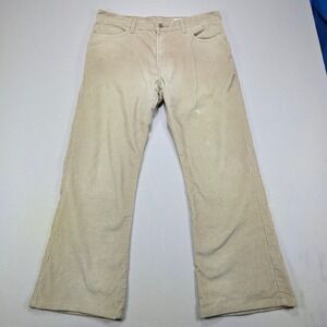 Levi's 527 Corduroy Pants Low Boot Cut Tan Beige Mens 36x30